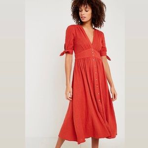 Free People Midi Shift Dress Sz M